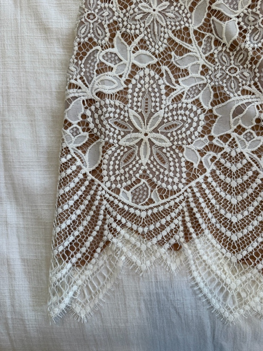 For Love and Lemons Guava Skirt White & Nude - Picture 4 of 13